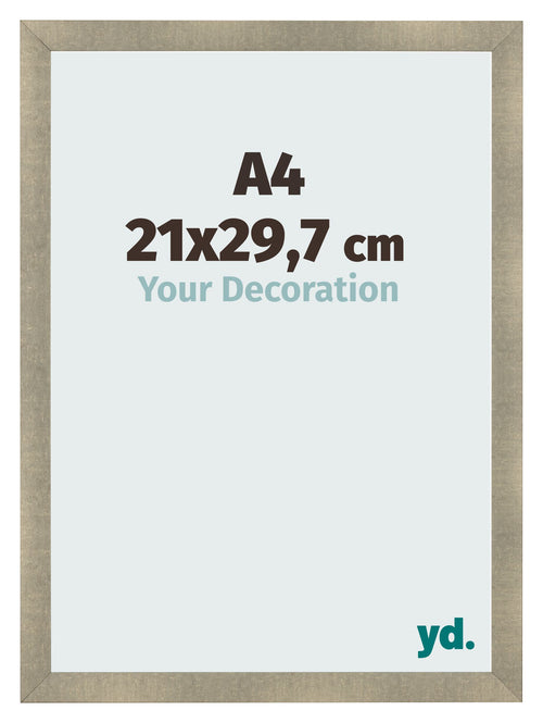 Fotokader 21x29 7cm A4 Goud Antiek MDF Pisa Voorzijde Maat | Yourdecoration.be