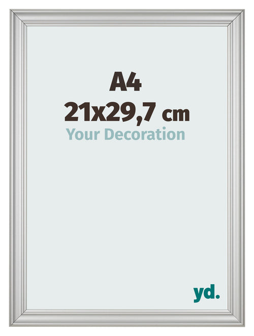 Fotokader 21x29 7cm A4 Zilver Mat MDF Lazio Voorzijde Maat | Yourdecoration.be