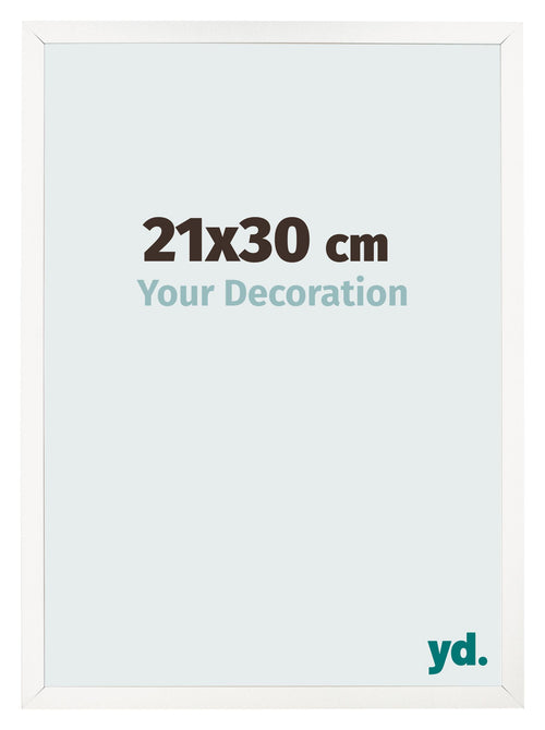 Fotokader 21x30 cm Wit Hoogglans MDF Bologna Voorzijde Maat | Yourdecoration.be