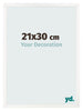 Fotokader 21x30 cm Wit Hoogglans MDF Bologna Voorzijde Maat | Yourdecoration.be