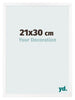 Fotokader 21x30 cm Wit Mat MDF Bologna Voorzijde Maat | Yourdecoration.be