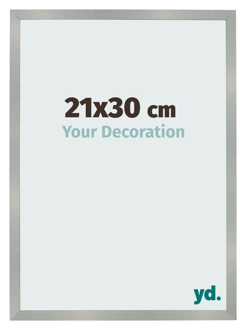 Fotokader 21x30cm Aluminium Geborsteld MDF Bologna Voorzijde Maat | Yourdecoration.be