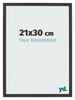Fotokader 21x30cm Antraciet MDF Bologna Voorzijde Maat | Yourdecoration.be