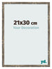 Fotokader 21x30cm Blauw Goud Gemeleerd MDF Bologna Voorzijde Maat | Yourdecoration.be
