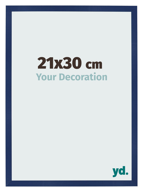 Fotokader 21x30cm Donkerblauw Geveegd MDF Bologna Voorzijde Maat | Yourdecoration.be