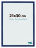 Fotokader 21x30cm Donkerblauw Geveegd MDF Bologna Voorzijde Maat | Yourdecoration.be
