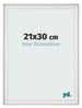 Fotokader 21x30cm Wit Geveegd MDF Lazio Voorzijde Maat | Yourdecoration.be