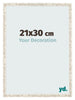 Fotokader 21x30cm Wit Vintage MDF Bologna Voorzijde Maat | Yourdecoration.be