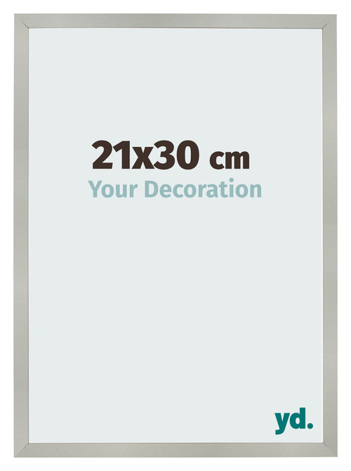 Fotokader 21x30cm Zilver Mat MDF Bologna Voorzijde Maat | Yourdecoration.be