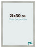 Fotokader 21x30cm Zilver Mat MDF Bologna Voorzijde Maat | Yourdecoration.be