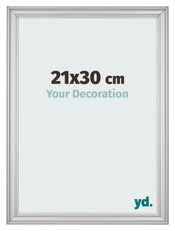Fotokader 21x30cm Zilver Mat MDF Lazio Voorzijde Maat | Yourdecoration.be