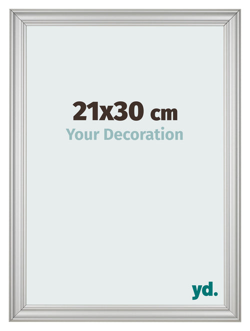 Fotokader 21x30cm Zilver Mat MDF Lazio Voorzijde Maat | Yourdecoration.be
