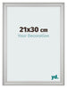Fotokader 21x30cm Zilver Mat MDF Lazio Voorzijde Maat | Yourdecoration.be