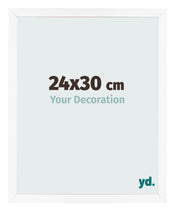 Fotokader 24x30 cm Wit Mat MDF Bologna Voorzijde Maat | Yourdecoration.be
