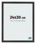 Fotokader 24x30 cm Zwart Mat MDF Bologna Voorzijde Maat | Yourdecoration.be