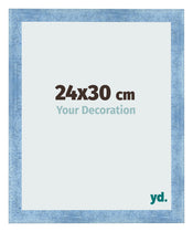Fotokader 24x30cm Helder Blauw Geveegd MDF Pisa Voorzijde Maat | Yourdecoration.be