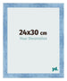 Fotokader 24x30cm Helder Blauw Geveegd MDF Pisa Voorzijde Maat | Yourdecoration.be