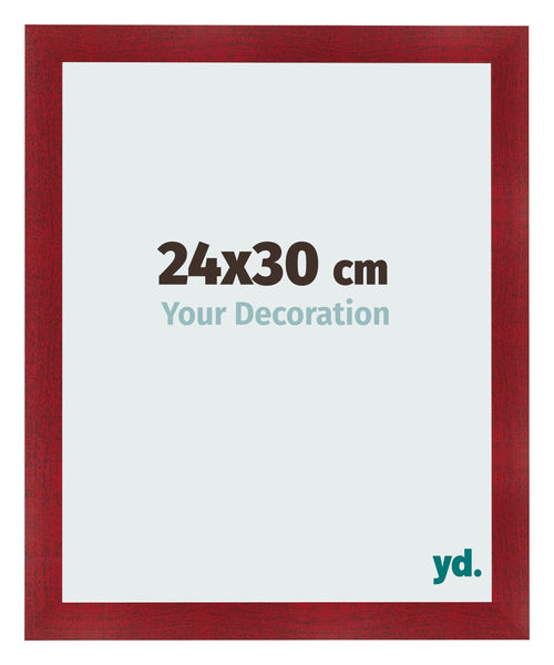 Fotokader 24x30cm Wijnrood Geveegd MDF Pisa Voorzijde Maat | Yourdecoration.be
