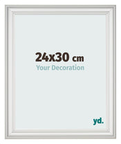 Fotokader 24x30cm Wit Geveegd MDF Lazio Voorzijde Maat | Yourdecoration.be
