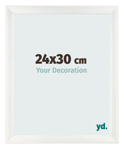 Fotokader 24x30cm Wit Geveegd MDF Pisa Voorzijde Maat | Yourdecoration.be