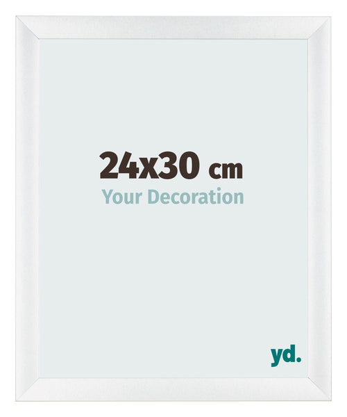 Fotokader 24x30cm Wit Hoogglans MDF Pisa Voorzijde Maat | Yourdecoration.be