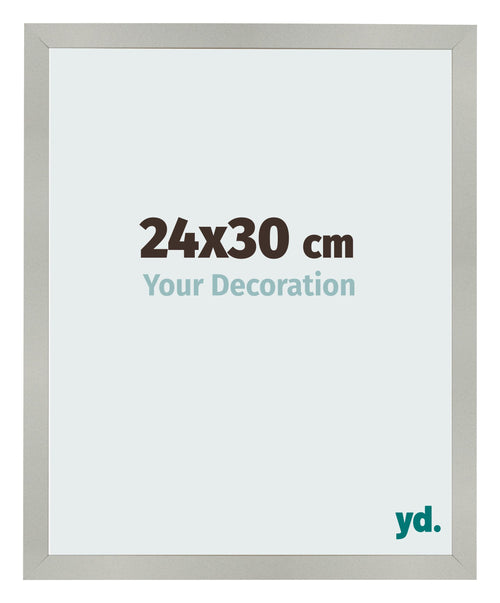 Fotokader 24x30cm Zilver Mat MDF Bologna Voorzijde Maat | Yourdecoration.be