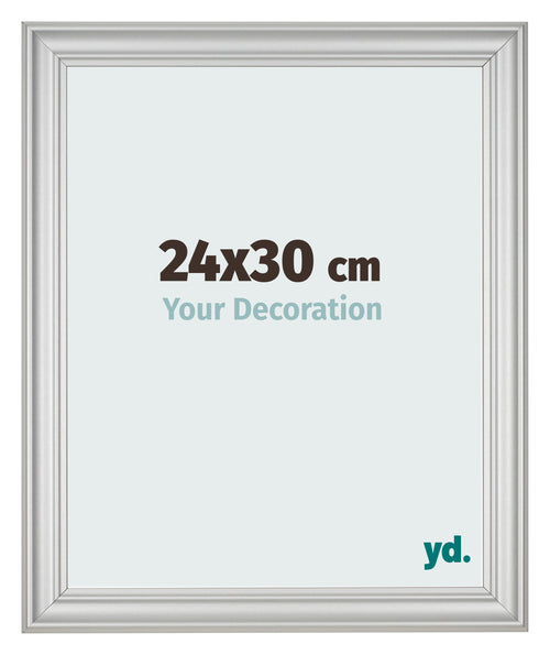 Fotokader 24x30cm Zilver Mat MDF Lazio Voorzijde Maat | Yourdecoration.be