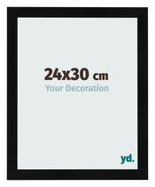 Fotokader 24x30cm Zwart Hoogglans MDF Pisa Voorzijde Maat | Yourdecoration.be