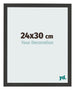 Fotokader 24x30cm Zwart Houtnerf MDF Bologna Voorzijde Maat | Yourdecoration.be