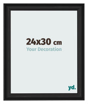 Fotokader 24x30cm Zwart Houtnerf MDF Lazio Voorzijde Maat | Yourdecoration.be