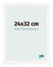 Fotokader 24x32 cm Wit Hoogglans MDF Bologna Voorzijde Maat | Yourdecoration.be