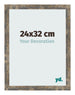 Fotokader 24x32cm Blauw Goud Gemeleerd MDF Bologna Voorzijde Maat | Yourdecoration.be