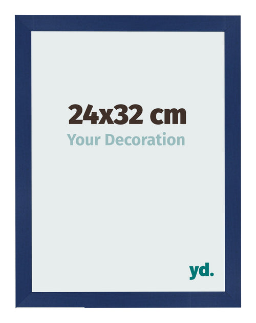 Fotokader 24x32cm Donkerblauw Geveegd MDF Bologna Voorzijde Maat | Yourdecoration.be