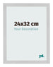 Fotokader 24x32cm Edelstaal MDF Bologna Voorzijde Maat | Yourdecoration.be