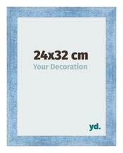Fotokader 24x32cm Helder Blauw Geveegd MDF Pisa Voorzijde Maat | Yourdecoration.be