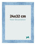 Fotokader 24x32cm Helder Blauw Geveegd MDF Pisa Voorzijde Maat | Yourdecoration.be