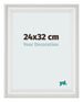 Fotokader 24x32cm Wit Geveegd MDF Lazio Voorzijde Maat | Yourdecoration.be