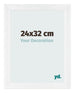 Fotokader 24x32cm Wit Hoogglans MDF Pisa Voorzijde Maat | Yourdecoration.be