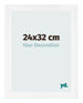 Fotokader 24x32cm Wit Mat MDF Pisa Voorzijde Maat | Yourdecoration.be