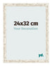 Fotokader 24x32cm Wit Vintage MDF Bologna Voorzijde Maat | Yourdecoration.be