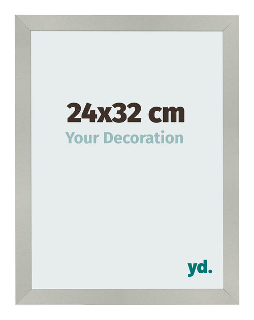 Fotokader 24x32cm Zilver Mat MDF Bologna Voorzijde Maat | Yourdecoration.be