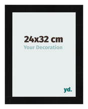 Fotokader 24x32cm Zwart Hoogglans MDF Pisa Voorzijde Maat | Yourdecoration.be