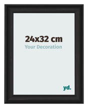Fotokader 24x32cm Zwart Houtnerf MDF Lazio Voorzijde Maat | Yourdecoration.be