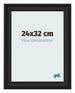 Fotokader 24x32cm Zwart Houtnerf MDF Lazio Voorzijde Maat | Yourdecoration.be