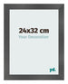Fotokader 24x32cm Zwart Mat MDF Pisa Voorzijde Maat | Yourdecoration.be