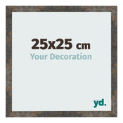 Fotokader 25x25 cm Geoxideerd Metaal MDF Bologna Voorzijde Maat | Yourdecoration.be