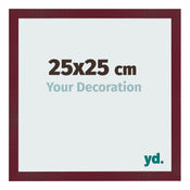 Fotokader 25x25 cm Wijnrood Geveegd MDF Bologna Voorzijde Maat | Yourdecoration.be