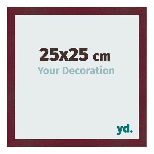 Fotokader 25x25 cm Wijnrood Geveegd MDF Bologna Voorzijde Maat | Yourdecoration.be
