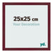 Fotokader 25x25 cm Wijnrood Geveegd MDF Bologna Voorzijde Maat | Yourdecoration.be