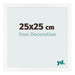 Fotokader 25x25 cm Wit Mat MDF Bologna Voorzijde Maat | Yourdecoration.be